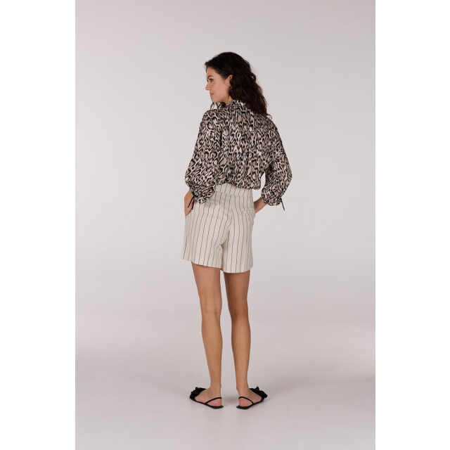 Jansen Amsterdam Robine blouse wa798 3/4 sleeve bowdetails sand WA798 large