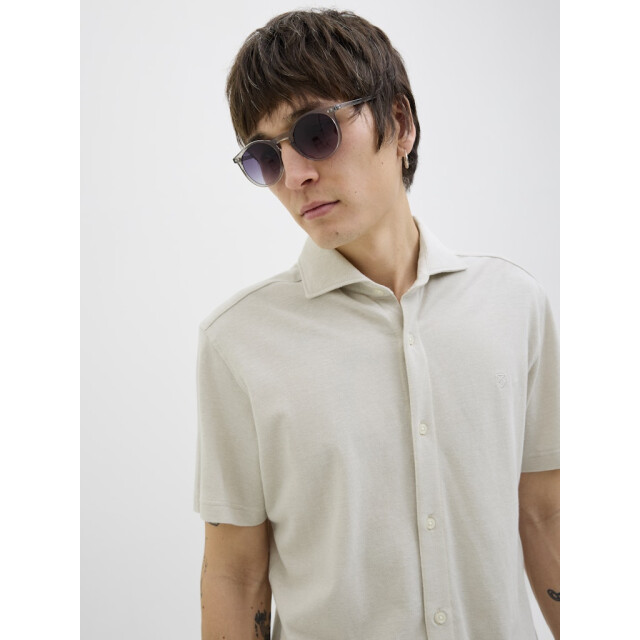Jack & Jones jprblalance pique s/s shirt smu 12275652 silver lining 05011.915.0082 large
