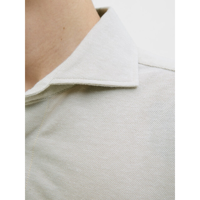 Jack & Jones jprblalance pique s/s shirt smu 12275652 silver lining 05011.915.0082 large
