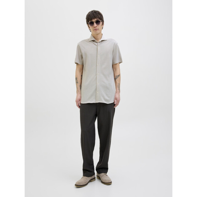 Jack & Jones jprblalance pique s/s shirt smu 12275652 silver lining 05011.915.0082 large