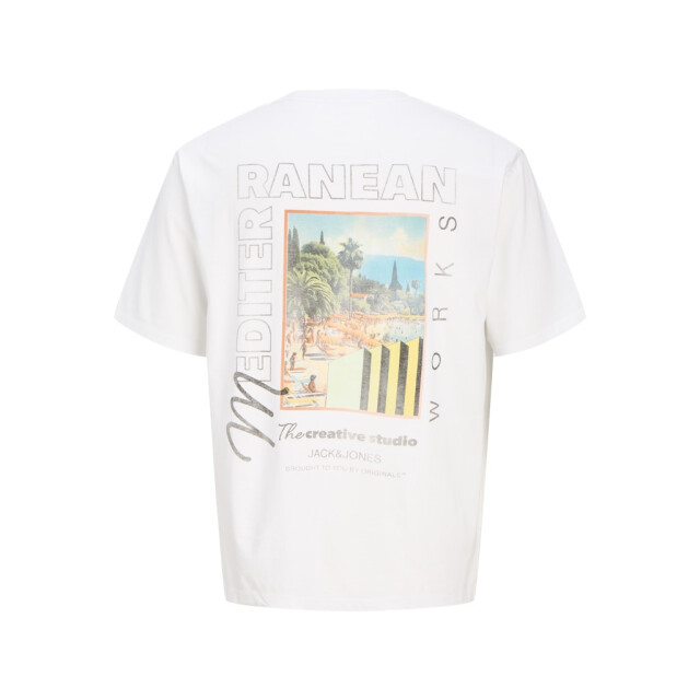 Jack & Jones joralmeria world tee ss crew neck 12276785 bright white 05011.100.0227 large