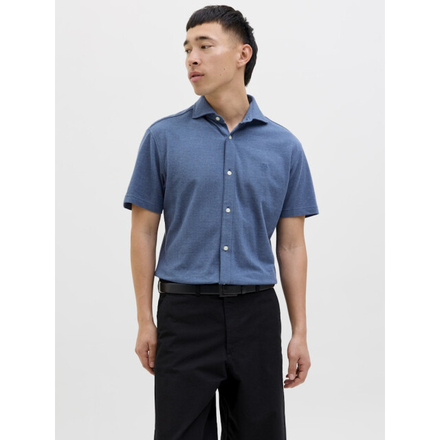 Jack & Jones jprblalance pique s/s shirt smu 12275652 chambray 05011.211.0082 large