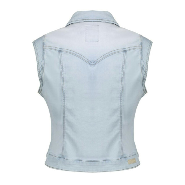 Geisha jeansjacket sleeveless 55021-10 830 bleached denim 06121.260.0010 large
