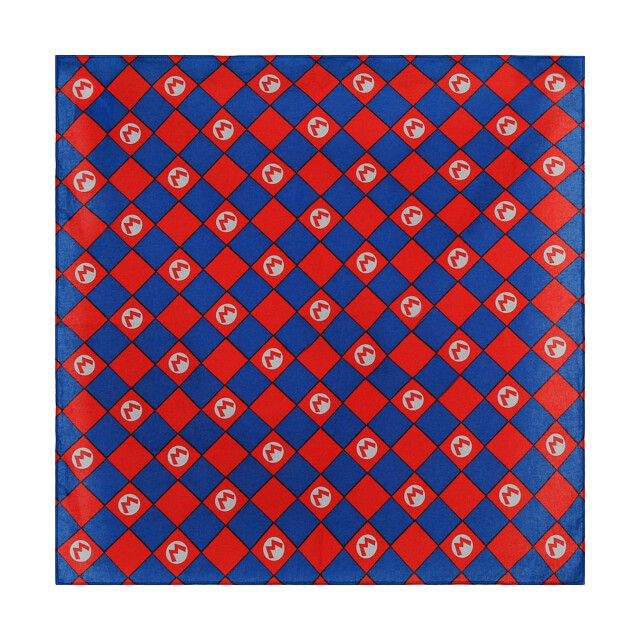 Li-cense Super mario unisex geruite bandana voor volwassenen UTHE922_redbluewhite large