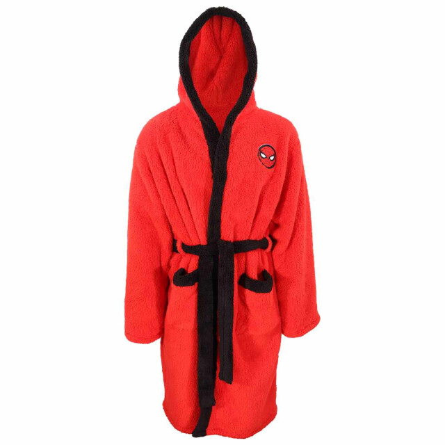 Li-cense Spider-man badjas met logo voor volwassenen UTHE1305_redblack large