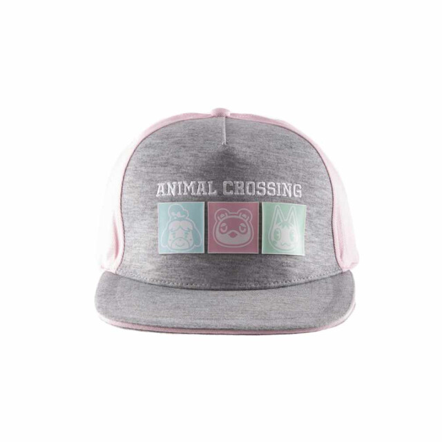 Li-cense Animal crossing unisex volwassen new horizons pastel square baseball cap UTHE1842_heathergrey large