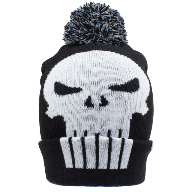 Li-cense The punisher pom pom doodshoofd muts UTHE633_black large