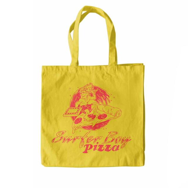 Li-cense Stranger things surfer boy pizza boodschappentas UTHE1374_yellowred large