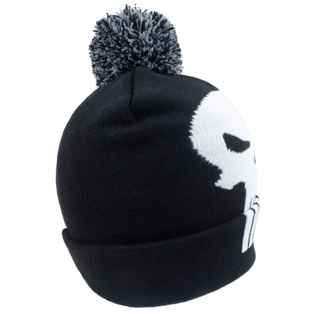 Li-cense The punisher pom pom doodshoofd muts UTHE633_black large