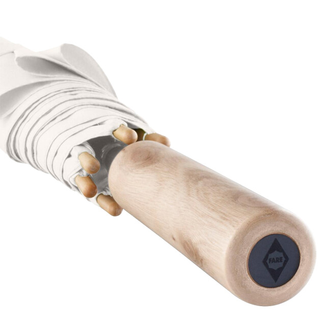 Fare Oekobrella watersave stokparaplu UTLT6153_naturewhite large