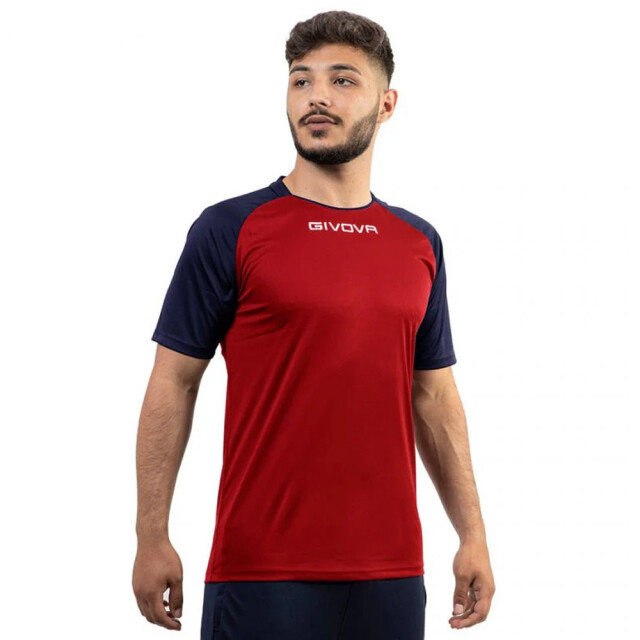 Givova Unisex capo interlock t-shirt voor volwassenen UTMR145_rednavyblue large