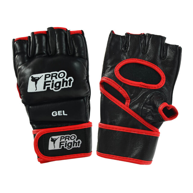 PROfight Heren mma lederen vingerloze handschoenen UTMR78425_black large