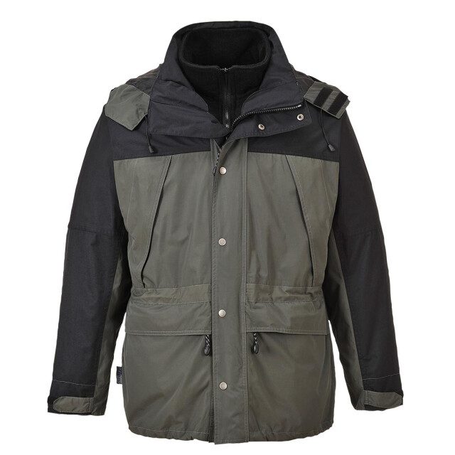 Portwest Heren orkney 3 in 1 ademende jas UTPW1136_greyblack large