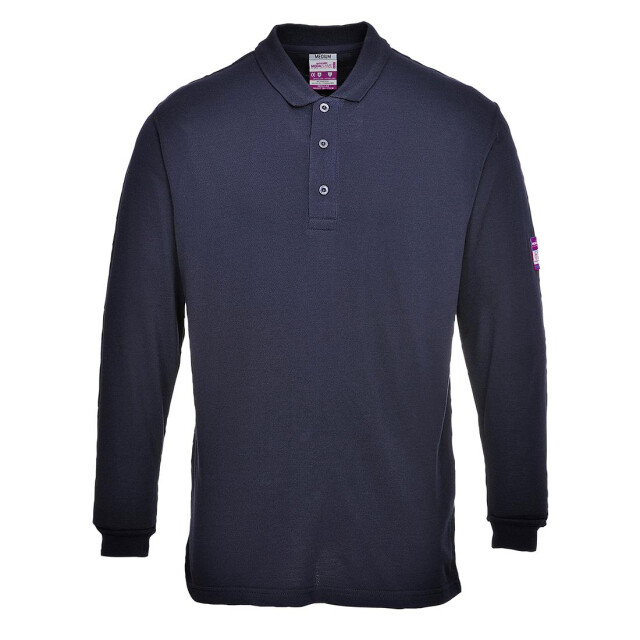 Portwest Vlamwerend anti-statisch herenpoloshirt met lange mouwen UTPW540_navy large
