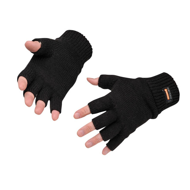 Portwest Gebreide insulatex vingerloze handschoenen UTPW485_black large