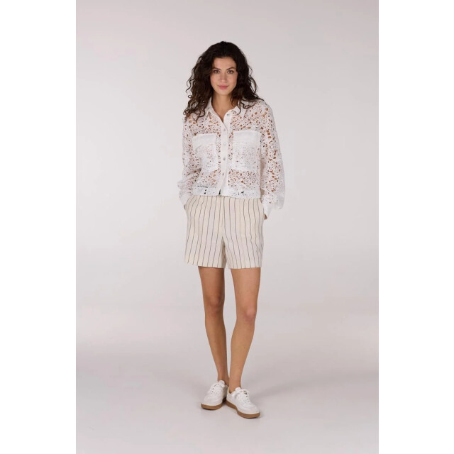Jansen Amsterdam Fae cl crochet long sleeve wit FAE CL large