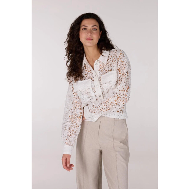 Jansen Amsterdam Fae cl crochet long sleeve wit FAE CL large