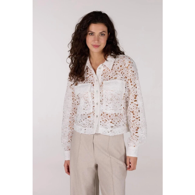 Jansen Amsterdam Fae cl crochet long sleeve wit FAE CL large