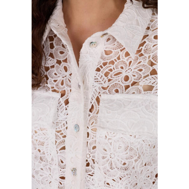 Jansen Amsterdam Fae cl crochet long sleeve wit FAE CL large