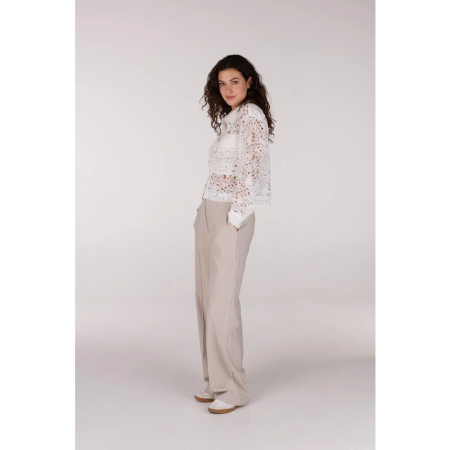 Jansen Amsterdam Fae cl crochet long sleeve wit FAE CL large