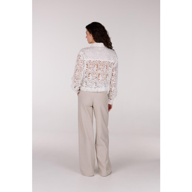 Jansen Amsterdam Fae cl crochet long sleeve wit FAE CL large