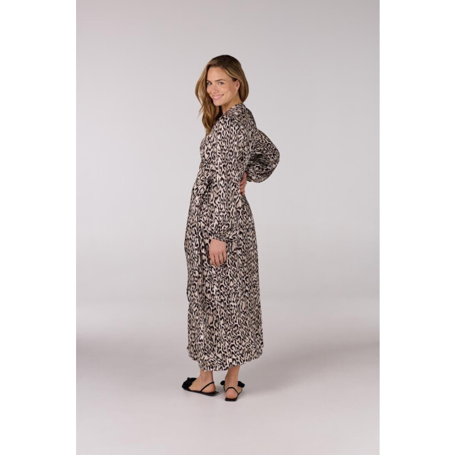 Jansen Amsterdam Rebecca jurk wa 564 wrap long sleeve sand WA 564 large