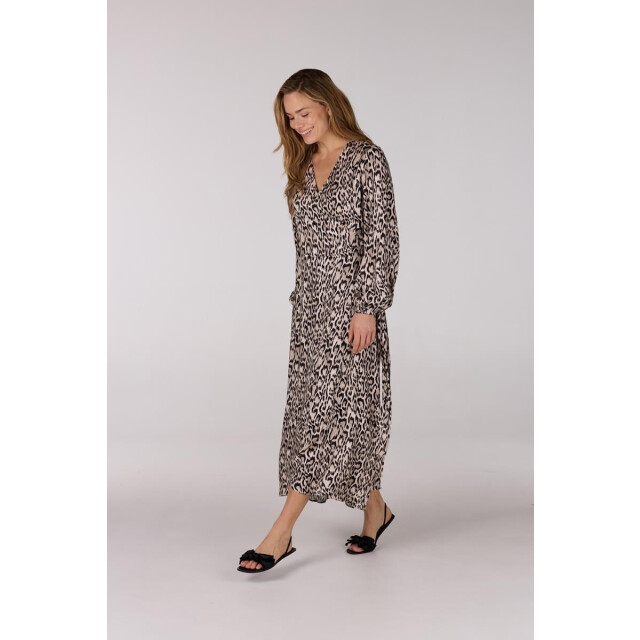 Jansen Amsterdam Rebecca jurk wa 564 wrap long sleeve sand WA 564 large