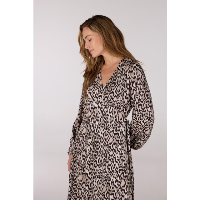 Jansen Amsterdam Rebecca jurk wa 564 wrap long sleeve sand WA 564 large