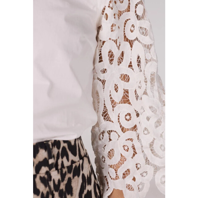 Jansen Amsterdam Odelia blouse l710 lach sleeves off-white L710 large