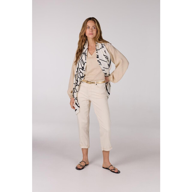 Jansen Amsterdam Sam top sq 168 wrap blouse sand SQ 168 large
