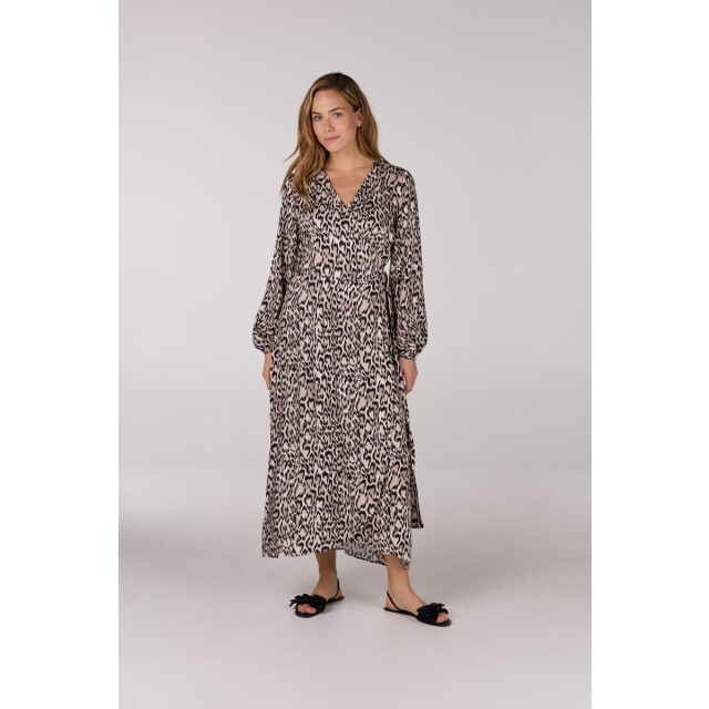 Jansen Amsterdam Rebecca jurk wa 564 wrap long sleeve sand WA 564 large