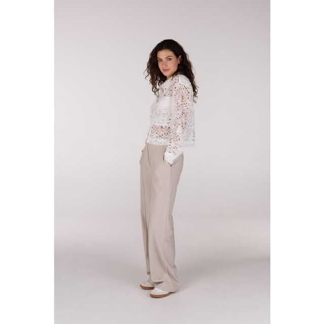 Jansen Amsterdam Fae cl crochet long sleeve wit FAE CL large