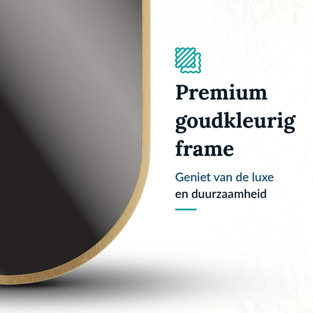 Mirlux Passpiegel ovale spiegel 160x50cm goud 3083782 large