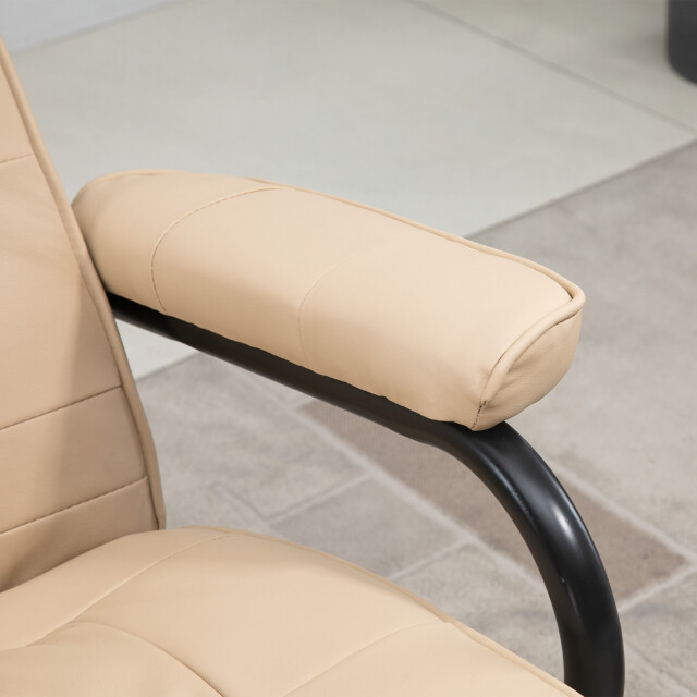 4goodz Relaxfauteuil met massagestoel met voetenbank kunstleer - 3179008 large