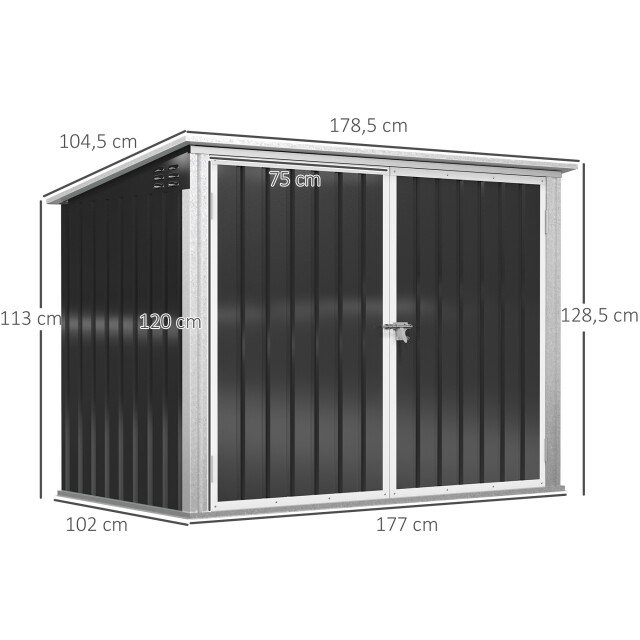 4goodz Gegalvaniseerd stalen containerombouw afvalbak kliko ombouw voor 2 3179010 large