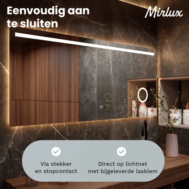Mirlux Badkamerspiegel 180x80cm frameloos 3170925 large