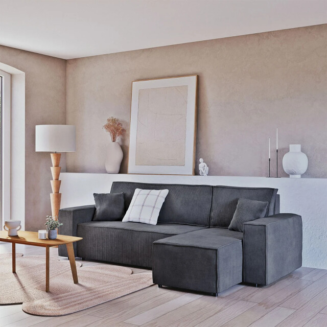 CaliCosy Slaapbank met 3 zitplaatsen en omkeerbare chaise longue l244 cm anna 3061558 large