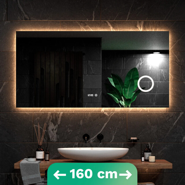 Mirlux Badkamerspiegel 160x80cm frameloos 3170929 large