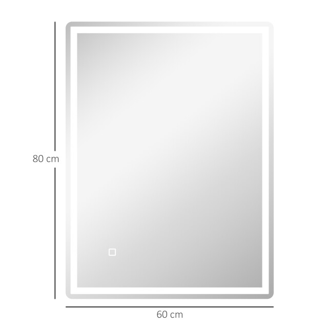 4goodz Led badkamerspiegel 60x80 cm met aanraak schakelaar, anti-condens - 3179012 large