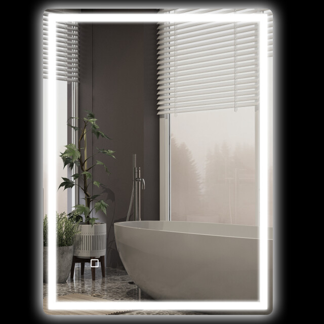 4goodz Led badkamerspiegel 60x80 cm met aanraak schakelaar, anti-condens - 3179012 large