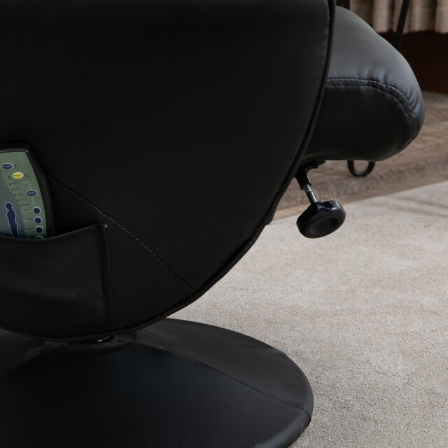 4goodz Relaxfauteuil met massagestoel met voetenbank kunstleer - 3179009 large