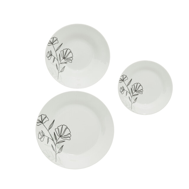 Secret de Gourmet Porseleinen serviesset azalea 6-persoons 18-delig wit/ 3047538 large