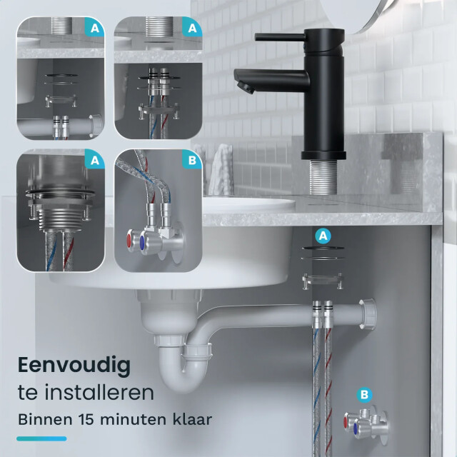 Mirlux Wastafelkraan wc zwart [zoe] 3083774 large