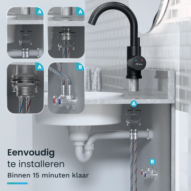 Mirlux Wastafelkraan wc zwart [thalia] 3083777 large