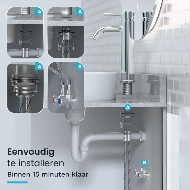 Mirlux Wastafelkraan wc chroom [helios] 3083775 large