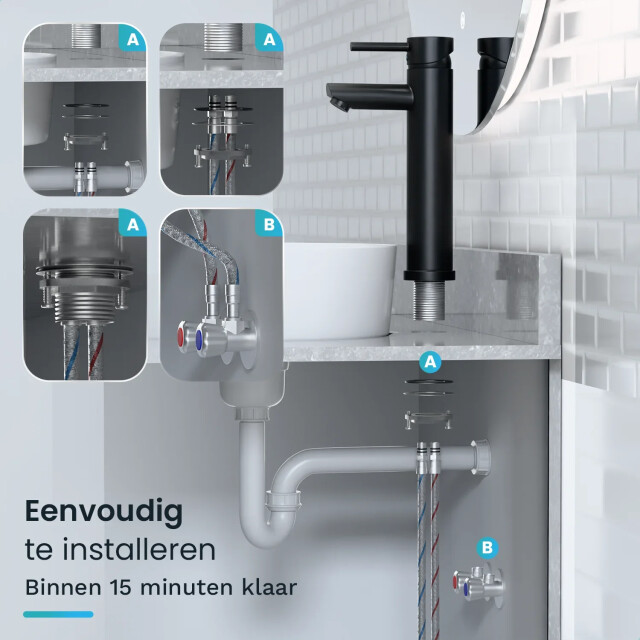 Mirlux Wastafelkraan wc zwart [eirene] 3083776 large