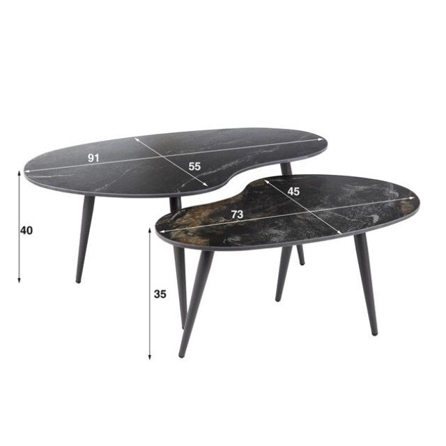 Hoyz salontafel set-2 niervormig fossil keramiek 3171163 large