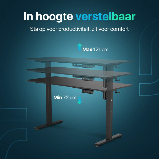 Mirlux Flowsense zit sta bureau verstelbaar elektrisch bureau 120 x 60 cm 3083751 large