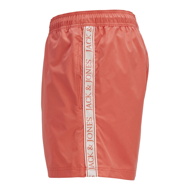 Jack & Jones Heren zwemshort jpstmaui logo tape hot coral 12272879-Hot Coral large