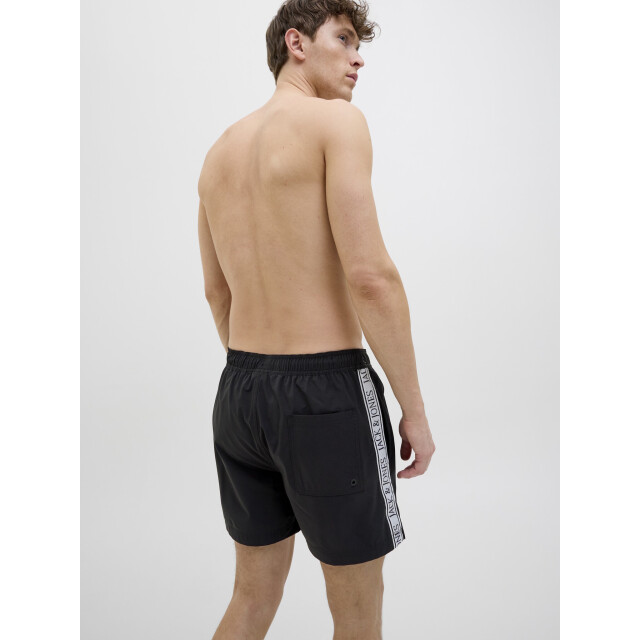 Jack & Jones Heren zwemshort jpstmaui logo tape 12272879-Black large